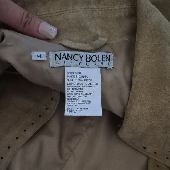 Nancy Bolen Beige Suede Jacket - Picture 2 of 3